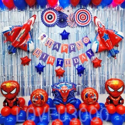 $21.99 • Buy Spiderman Party Decorations Party Supplies Spiderman Balloons 84 Pcs US Seller