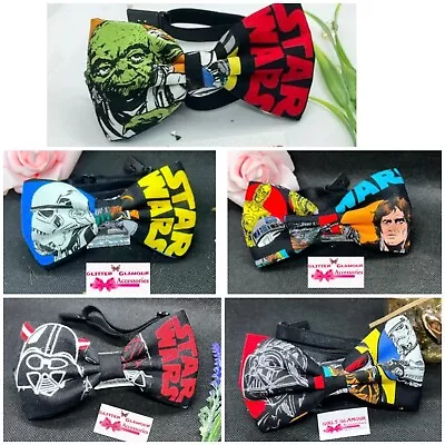 Star Wars Yoda Bow Tie Necktie Dickie Costume Luke Skywalker Chubaka Jedi Shirt • £7.99