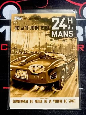 2023 Topps 24H Of Le Mans Poster Art 1961 Gold Parallel 28/100 • £20