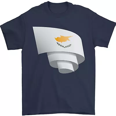 £8.99 • Buy Curled Cyprus Flag Cypriot Day Football Mens T-Shirt 100% Cotton