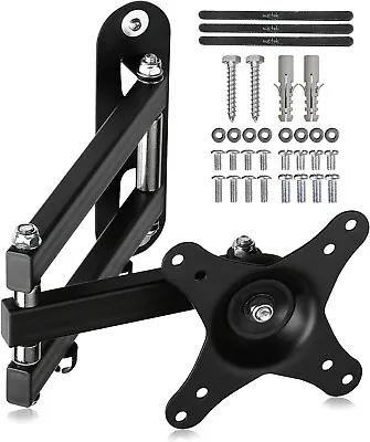 TV Wall Mount Swivel Tilt Rotation Full Motion For 15-32  LED LCD Black UK • £9.99