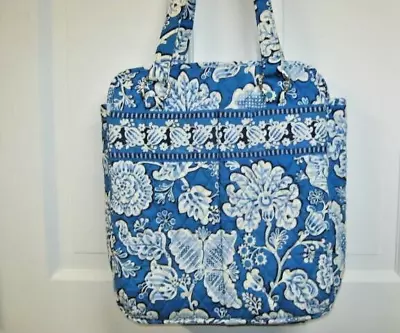 Vera Bradley Blue Lagoon Perfect Pocket Tote 11 X 14 X 3 GUC • $18.95