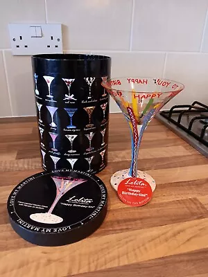 Lolita Martini Glass  Happy Birthday-tini   NEW - Other With Original Box  • £5