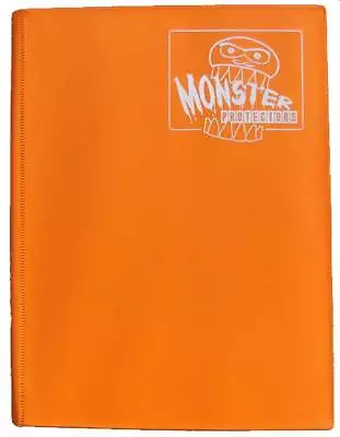 Monster Binder 9 Pocket Matte Album - Orange Monster Protectors BRAND NEW • $32.99