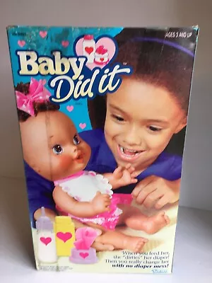Vintage Kenner African American Baby Did It Doll All Gone Wets Diaper BOX DAMAGE • $206.10