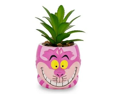 $19.99 • Buy Disney Alice In Wonderland Cheshire Cat Mini Planter With Artificial Succulent