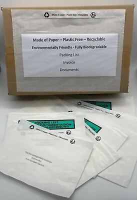 Eco Friendly - PAPER Document Enclosed Wallets Pouches Envelopes - PLASTIC FREE • £2.60