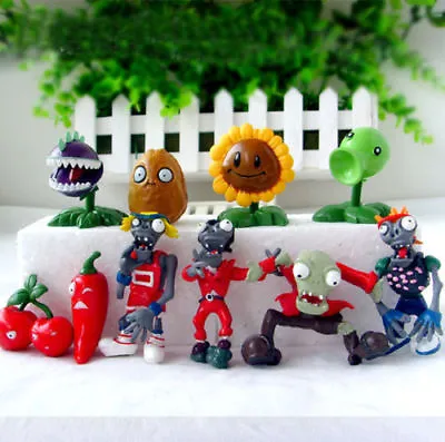 10 Plants Vs Zombies Action Figures Set Bungee Play Toy Kid Cake Topper Decor • $19.95