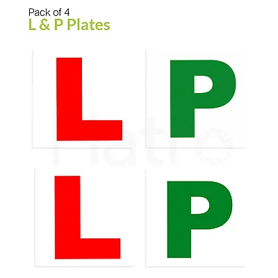 4/2xStrong Magnetic L And P Plates New Driver Exterior Bike Car Secure Safe Sign • $4.42