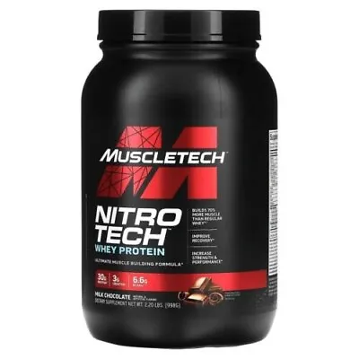 MuscleTech NITRO TECH PERFORMANCE Whey Protein 2.2lb (25 Serv) MILK CHOCOLATE • $43.99