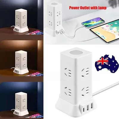 2 USB Charging Power Board 8 Way Outlets Socket Charger Ports Surge Protector • $30.39