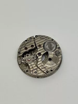Vintage Hamilton 17 Jewel 987-F Mechanical Men's Wristwatch Movement • $23