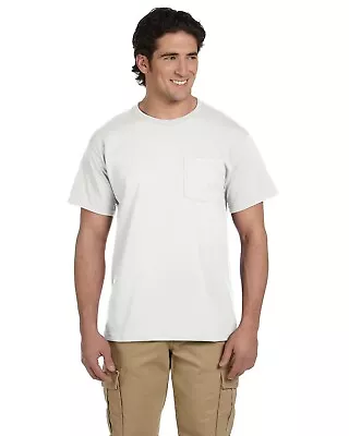 JERZEES Mens Heavyweight Blend 50/50 Dri-Power T Shirt With Pocket Tee R-29P • $5.12