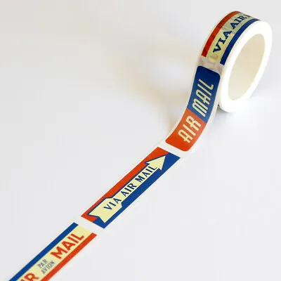 £3.85 • Buy Air Mail Washi Tape Decorative Paper Masking Tape Airmail Luftpost Par Avion