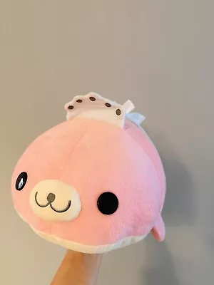 San-x Mamegoma 16” Plush Pink Beni Goma Maid Dress Plush Round One • $23.99