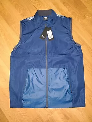 $110 Oakley Terrain Packable Golf Vest Poseidon Navy Blue Men's Size Medium NWT • $69.99