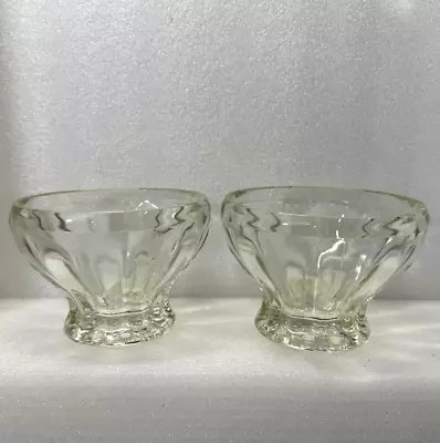 VTG  Jeanette Heavy Glass Shrimp Nut Bowl Set Of 2 • $16