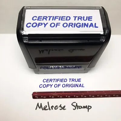 Certified True Copy Of Original Rubber Stamp Blue Ink Ideal 4913 • £9.45