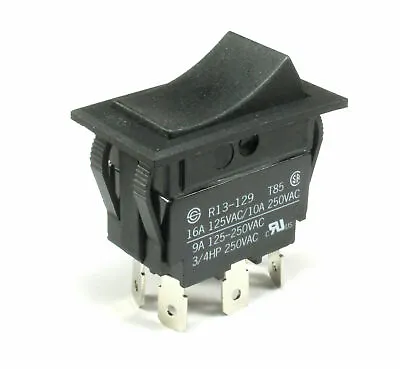 SCI Rocker Switch 6-Pins 16A/125VAC 10A/250VAC 3 Position ON/OFF/ON DPDT • $12.65