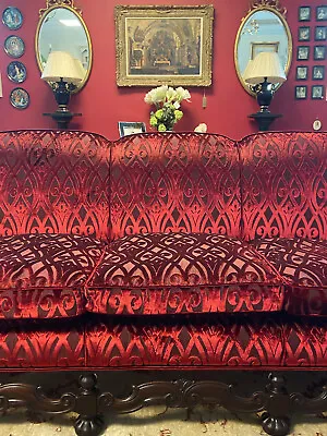 £9900 • Buy Edwardian Mahogany Reupholstered Sofa Suite In The Jacobean Manner