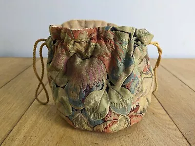Vintage Tapestry Bag Floral Coin Purse Sewing Small Holder 1950s • £12.50