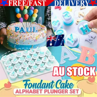 $8.46 • Buy Alphabet Number Letter Fondant Icing Cutter Mould Molds Cake Decorating Tool