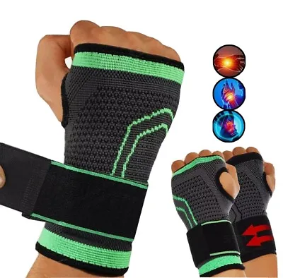 Wrist Brace Compression Hand Support Gloves Arthritis Carpal Tunnel Pain Relief • $6.99