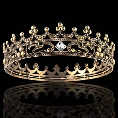 Men King Crown Vintage Metal Party Costume Wedding Halloween Birthday Gift • $34.99