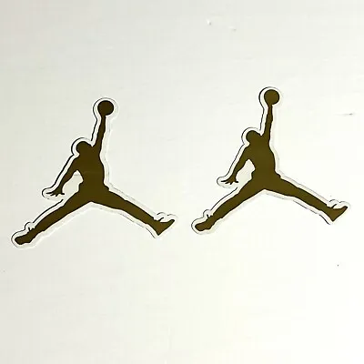 Nike Air Jordan Jumpman Flight Logo Sticker Decal Michael Jordan Gold 2 Pack • $9.99