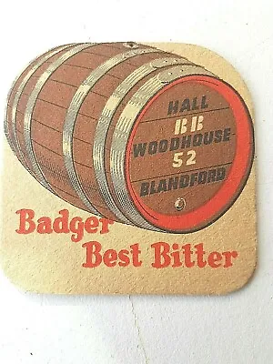 Vintage  HALL & WOODHOUSE - Badger Best Bitter  No'09 Beer Mat / Coaster  • £1.95