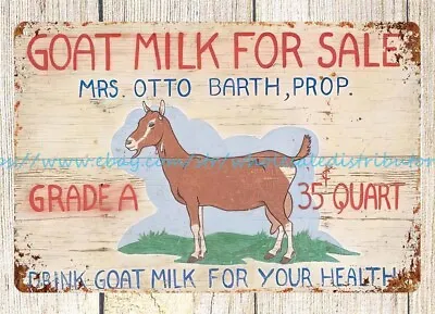 Home Bedroom Design Goat Milk For Sale Metal Tin Sign • $18.84