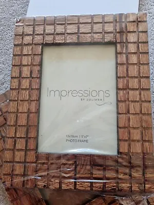 IMPRESSIONS  By JULIANA Wood Artworks Photo Frame BRAND NEW BOXED 5 X 7 • £7