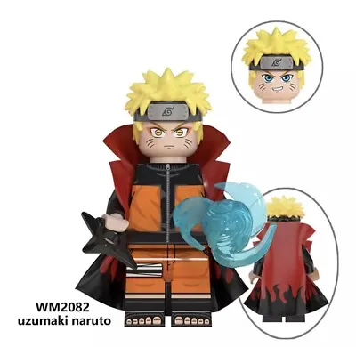 Naruto Shippuden Naruto Uzumaki Anime WM Blocks Mini Figure • £4