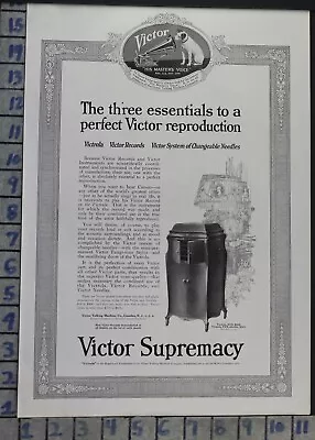 1918 Victor Victrola Cabinet Record Music Dance Sing Vintage Art Ad  Ci94 • $21.95