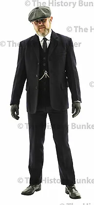 Edwardian Mens Jacket - Blue - Peaky Blinders Suit - Made To Your Measurements • $210.13