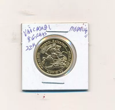 Gold Switzerland Coin Rare 917 Gold Coin Collectibles 8 Grams Graded Vaicambi • $755.35