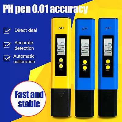 £5.49 • Buy PH Meter LCD Digital Electric Tester Pen Hydroponics Aquarium Water Test Kit