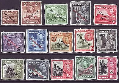 Malta 1948 SC 208-222 MH Set • $30