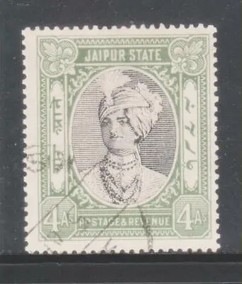  INDIA JAIPUR STATE KGVI. 1932-1946 4An. SG54 USED STAMP. • $16