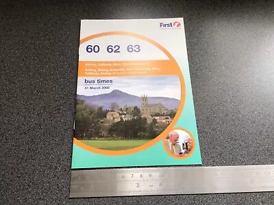 £5 • Buy First Midland Edinburgh Scottish Bus Group Route 60 62 63 Timetable March 2008