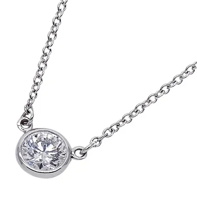 Tiffany & Co Elsa Peretti By The Yard Pt950 Diamond Necklace 40.5cm/15.94in 2.5g • $2523.61