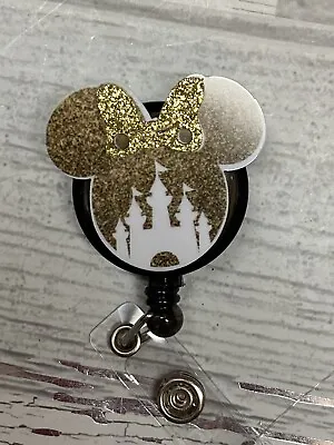 Minnie Mouse ID Badge Reel Holder Clip Holder Retractable Medical Nurses Disney • $10