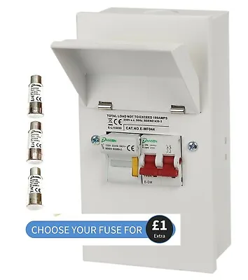 £28.99 • Buy Metal Clad Fused Isolator Sub Main Switch Fuse Unit Single Phase 63A 80A Or 100A