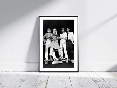 ABBA Group B&W Photo / Poster  - Wall Art Music Print A5 A4 A3 #154 • £2.75