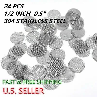 25 Stainless Steel Tobacco Smoking Pipe Screen 0.5  12.7mm HOOKAH FILTER Heavy • $6.99