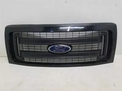 Grille Hood Mounted Painted Surround STX 2 Grained Black Bars Fits 13-14 F150 • $595.84