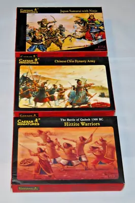 3 Caesar Miniatures  Chin Dynasty Army Samurai Hittite Warriors Toy Soldiers • $20.49