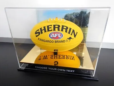 ✺New✺ AFL Football Gold Mirror DISPLAY CASE - Sherrin Sports Memorabilia Lego • $174.99
