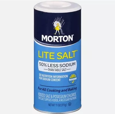Morton Lite Salt 11 Ounce Canister Pack Of 12 • $54.99