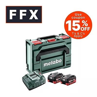 Metabo 68514259018V 2x10Ah Batteries ASC 145 Charger Set In A Meta-BOX Case • £339